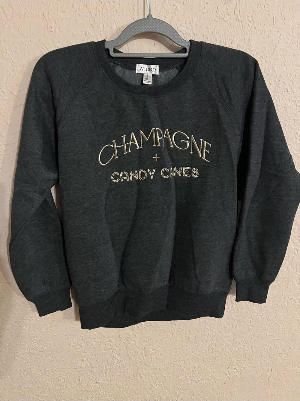Wildfox Dark Gray Crewneck Sweatshirt with Gold
